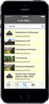 Screenshot der Fischerhude-App für iPhone, iPad + Android (www.fischerhude-app.de) - GPS-gesteuert Fischerhude neu entdecken ...