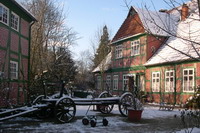 Alte Wasserm�hle im Winter bei Schnee