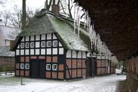 Das Heimathaus Irmintraut in Fischerhude im Winter